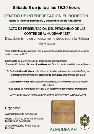 acto pergamino cortes de almudevar