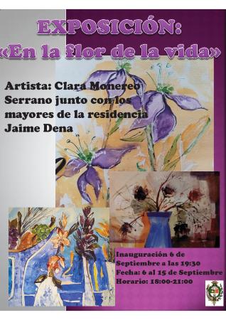 CARTEL EXPOSICIÓN EN LA FLOR DE LA VIDA nuevo