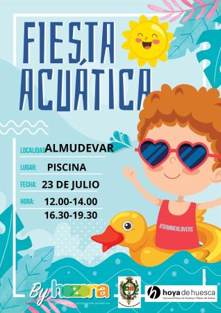 Imagen Fiesta acuática en la piscina municipal de ALMUDEVAR